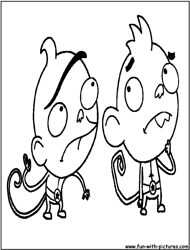 Gus Wally Rocketmonkeys Coloring Page 