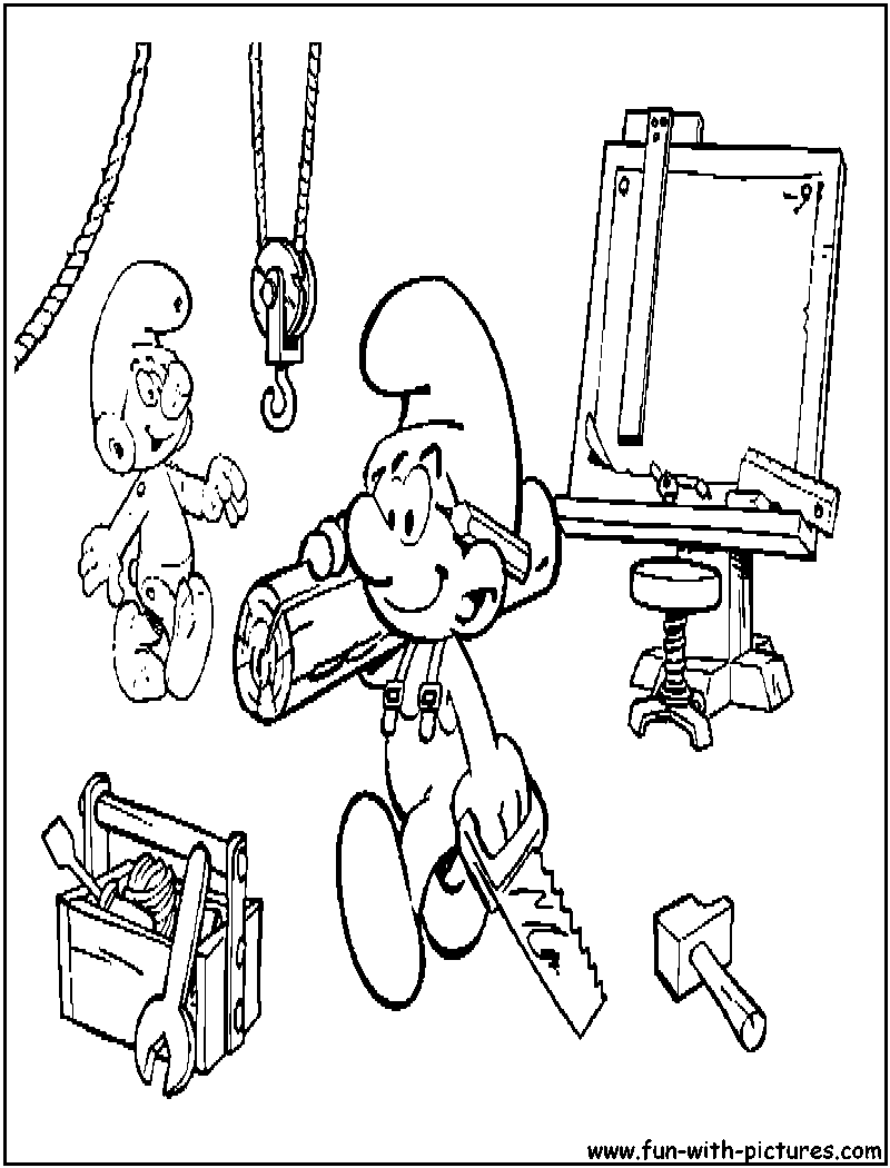 Handysmurf Coloring Page 