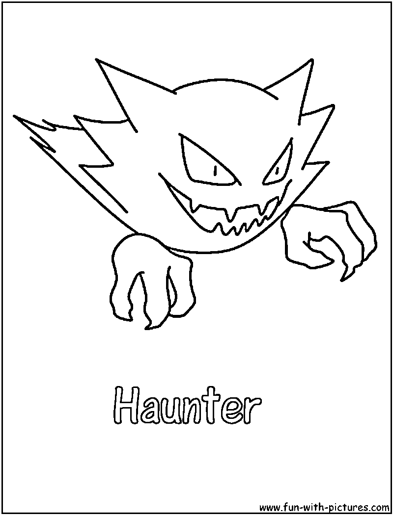 Haunter Coloring Page 