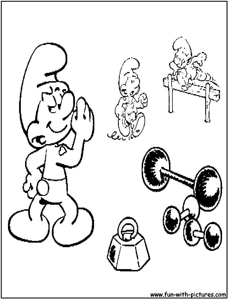 Heftysmurf Coloring Page 