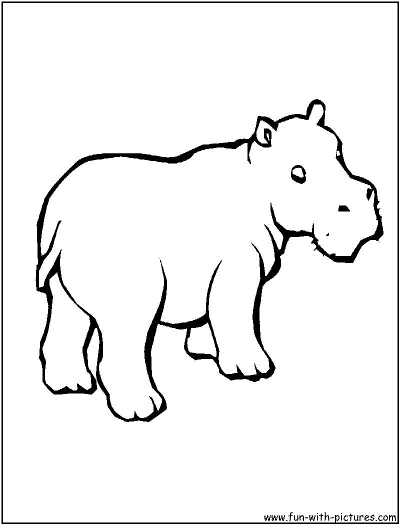 Hippo Coloring Page1 