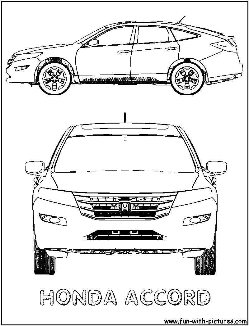 Honda Accord Coloring Page 
