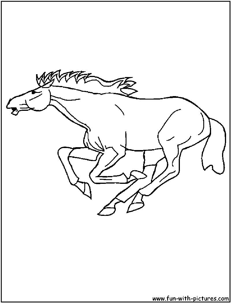 Horse Gallop Coloring Page 