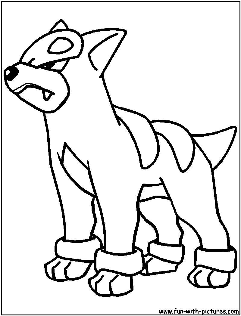 Houndour Coloring Page 