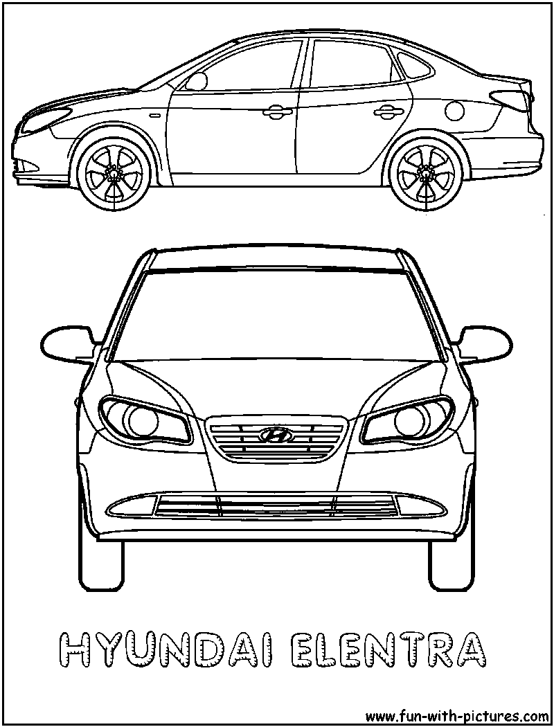 Hyundai Elantra Coloring Page 