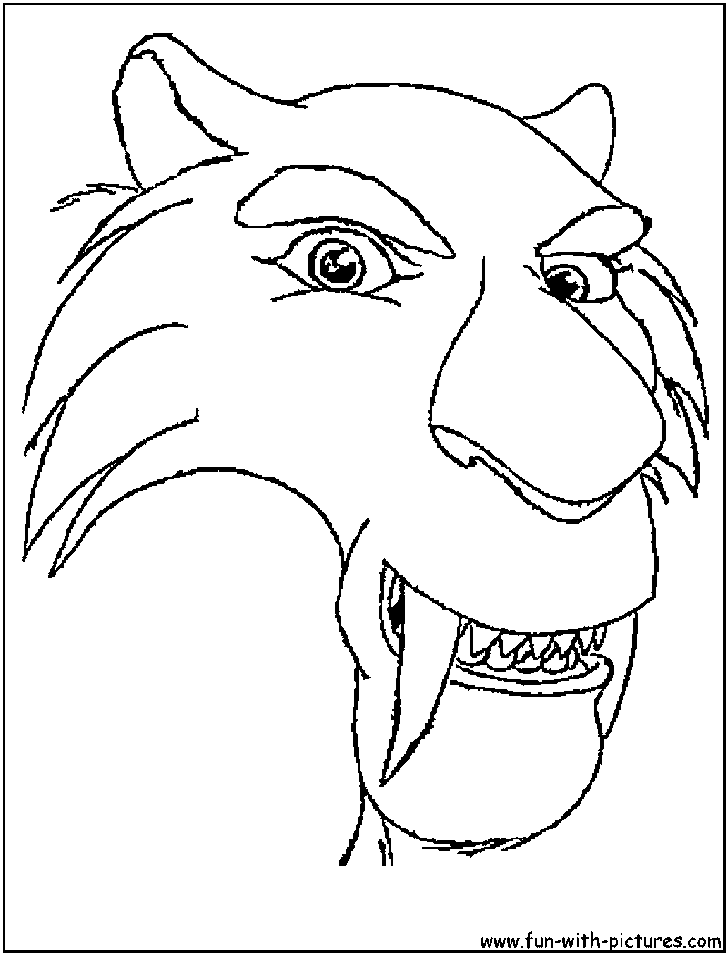 ice age diego coloring pages