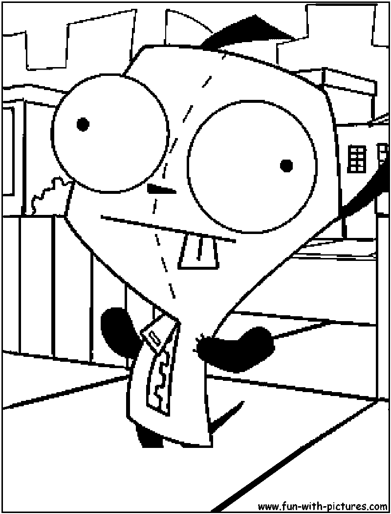 Invader Zim Gir Gir Coloring Page 