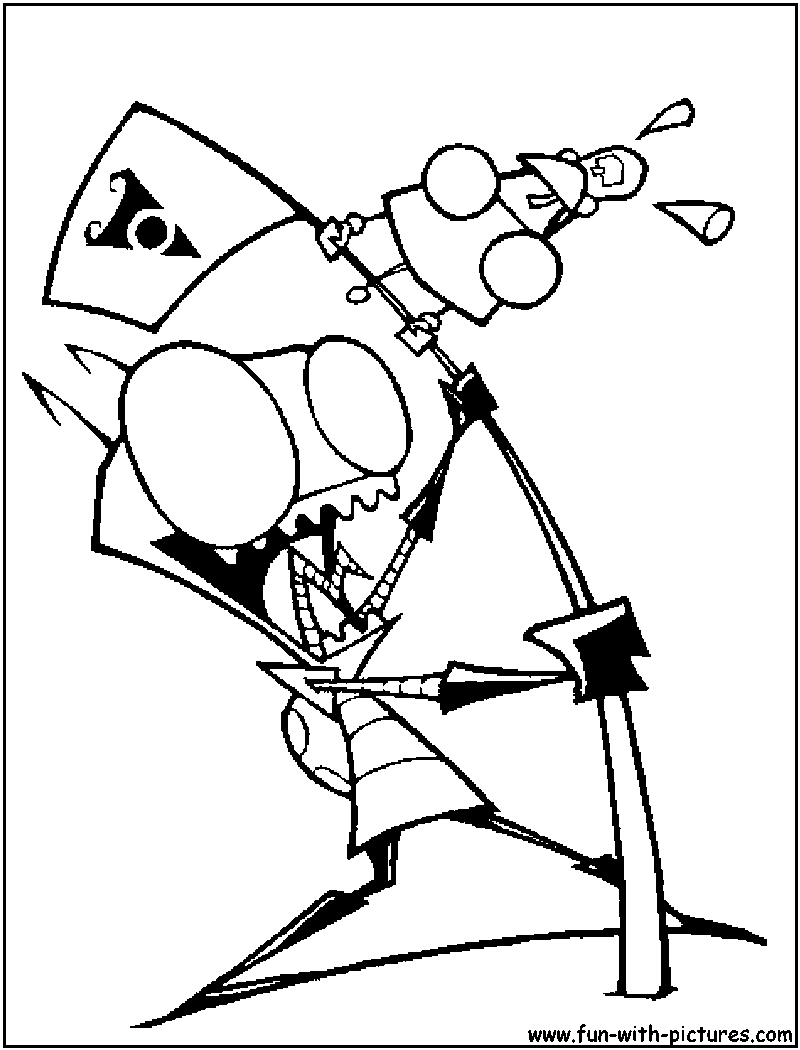 invader zim coloring pages zim and gir