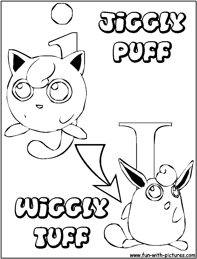 J Jigglypuff Wigglytuff Coloring Page 