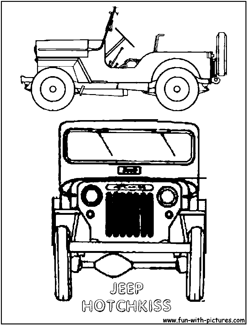 Jeep Hotchkiss Coloring Page 