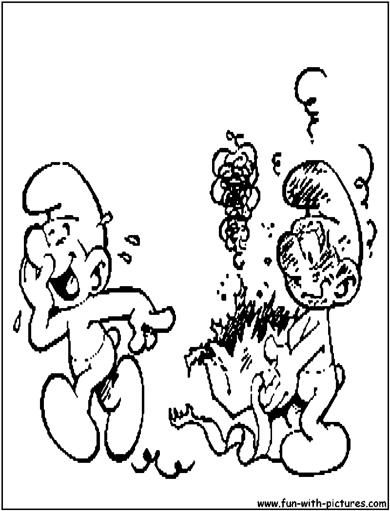 Jokey Smurf Coloring Page 