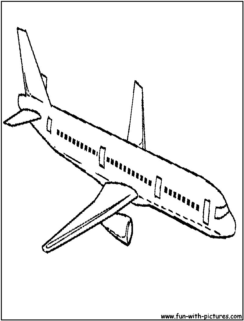 Jumbojet Coloring Page 