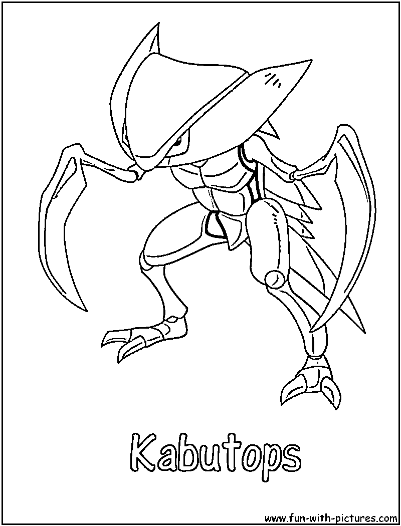 Kabutops Coloring Page 