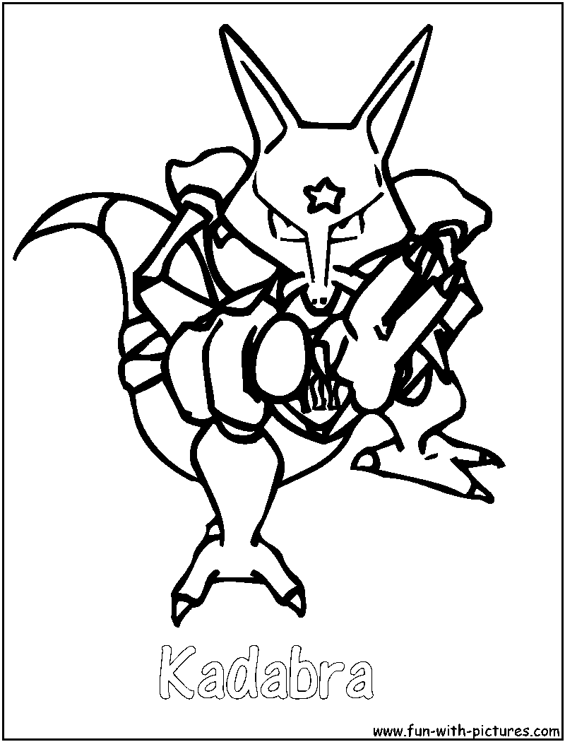 Kadabra Coloring Page 