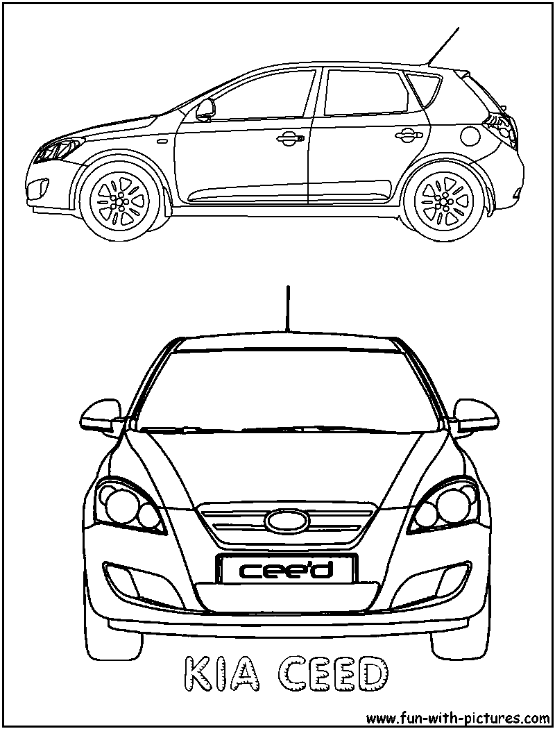 Kia Ceed Coloring Page 