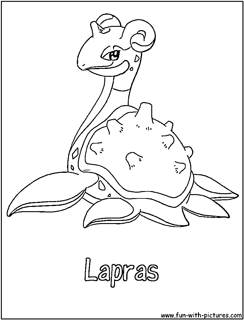 Lapras Coloring Page 