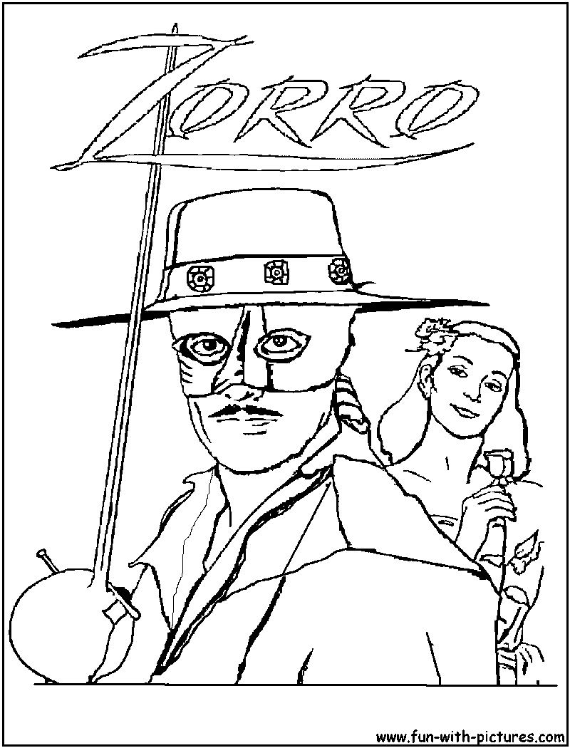 Legendofzorro Coloring Page 