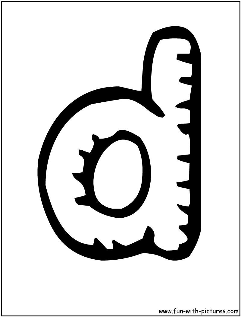 Letter D Coloring Page 