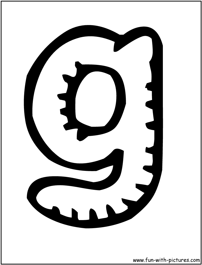 Letter G Coloring Page 