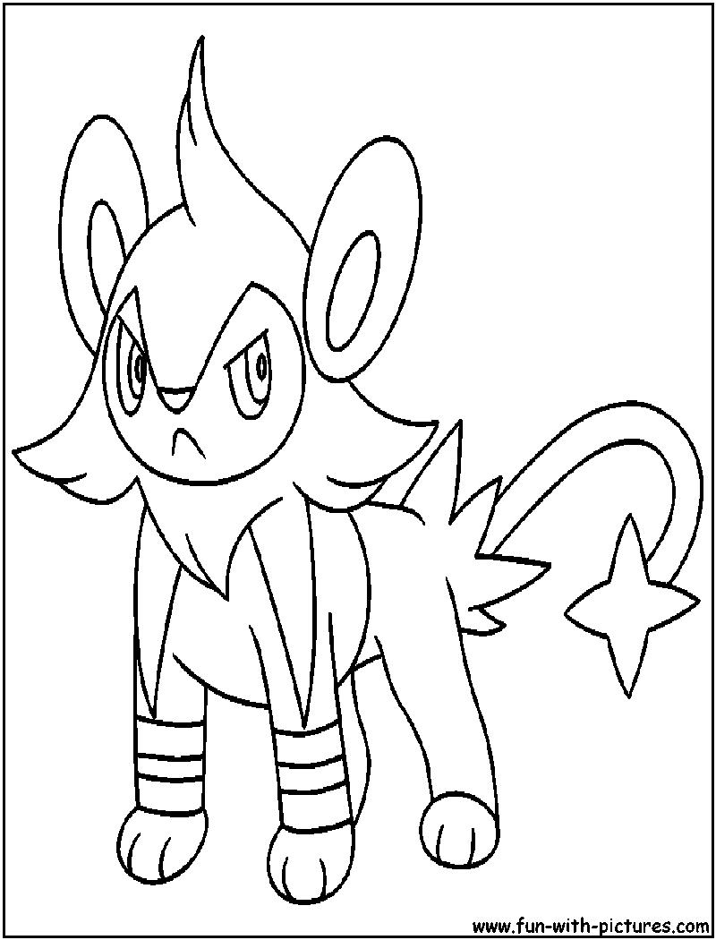 Luxio Coloring Page 