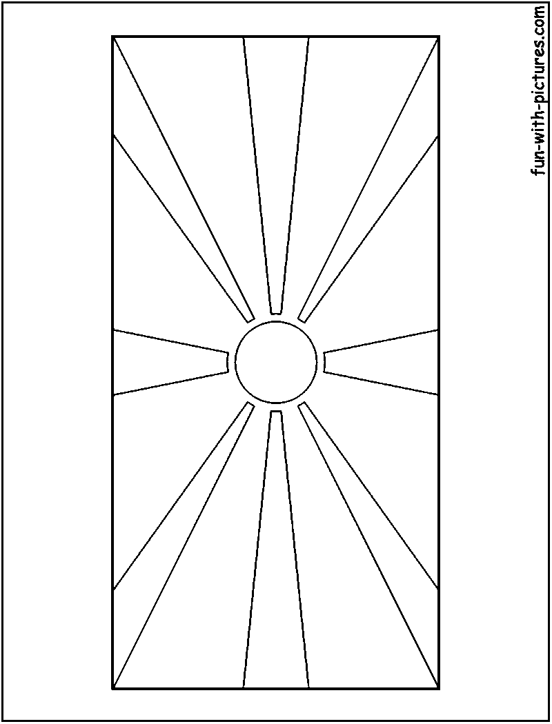 Macedonia Flag  Coloring Page