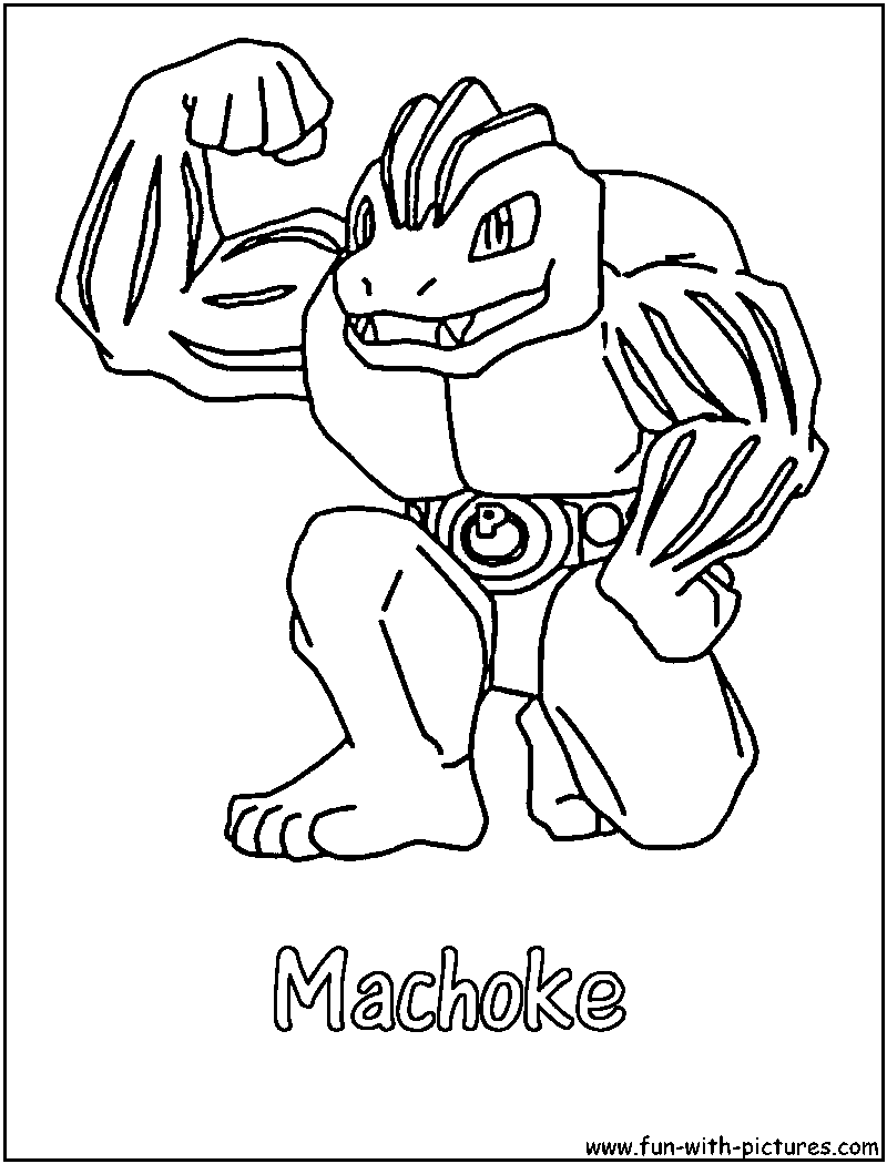 Machoke Coloring Page 