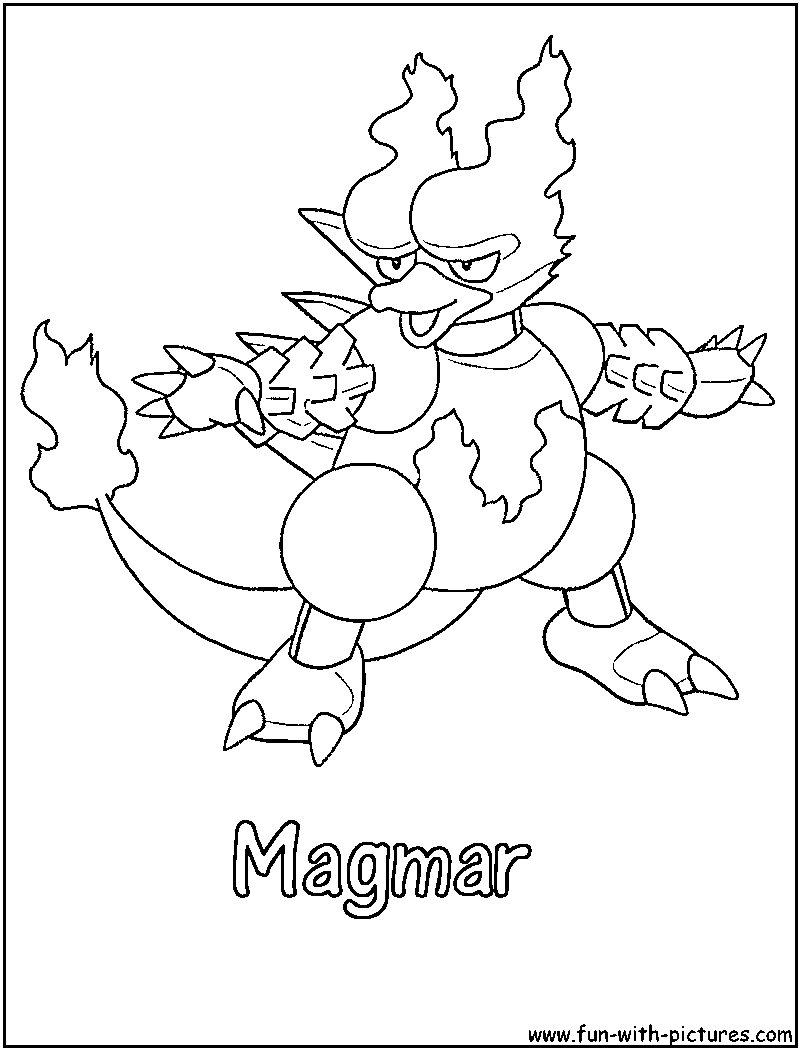 Magmar Coloring Page 