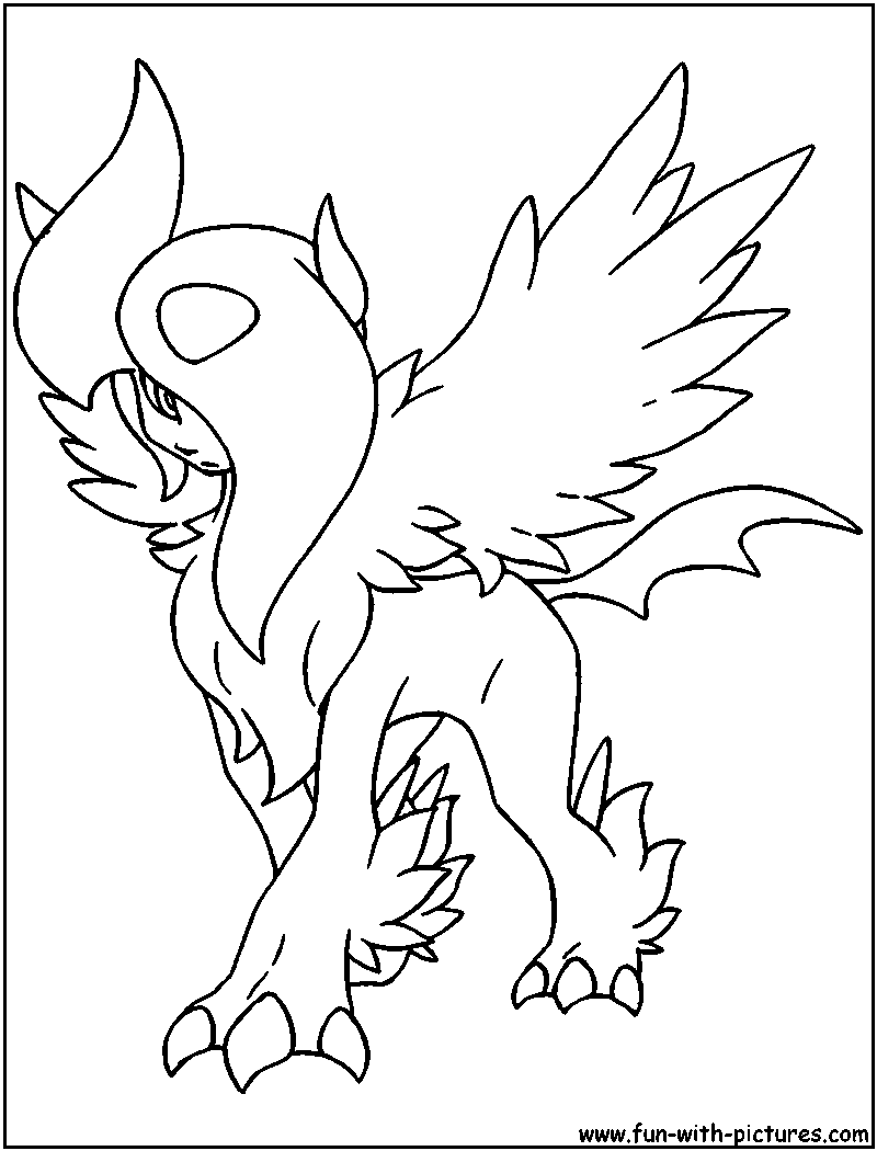 Mega Absol Coloring Page 