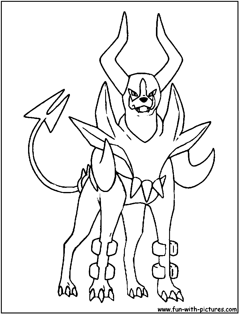 Mega Houndour Coloring Page 