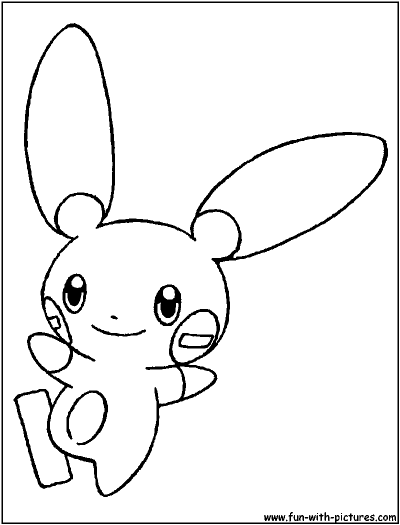 Minun Coloring Page 