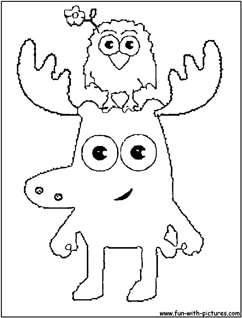 Moose Zee Coloring Page 