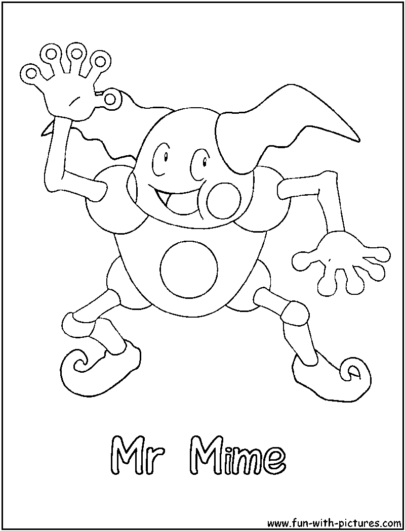 Mr Mime Coloring Page 