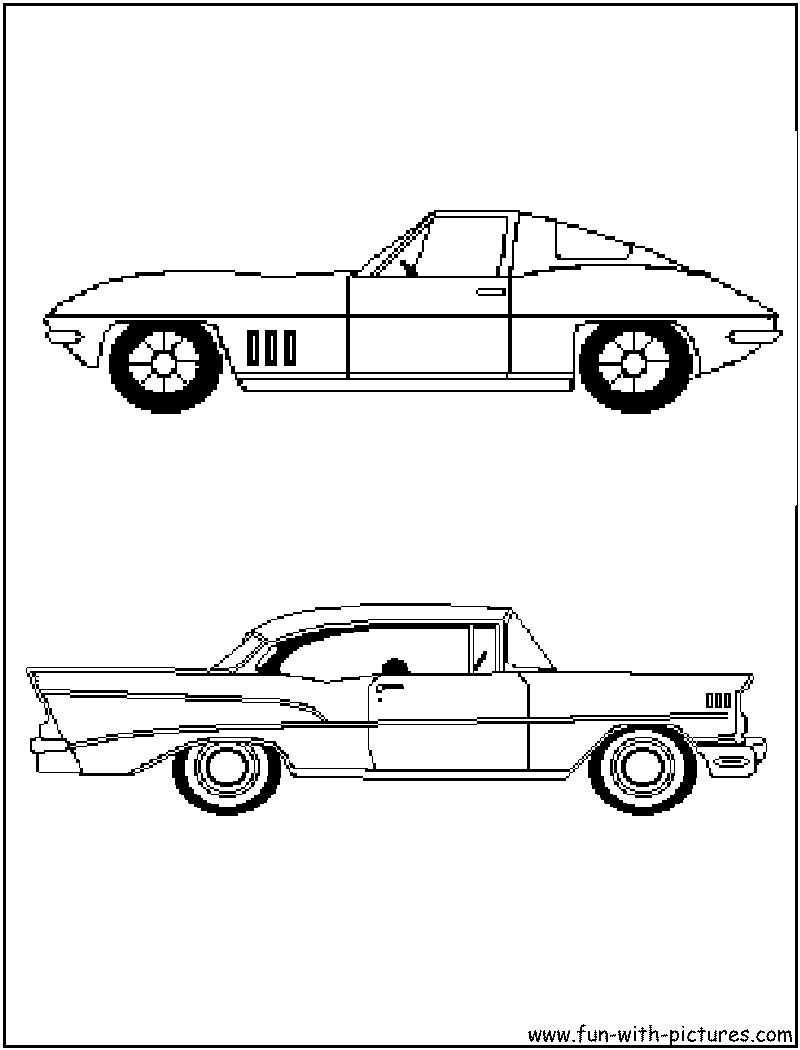 Musclecars Coloring Page 