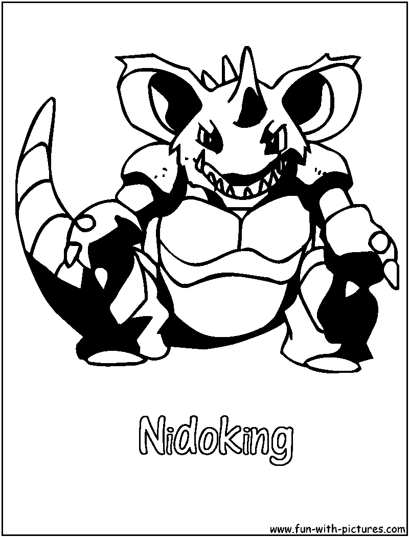 Nidoking Coloring Page 