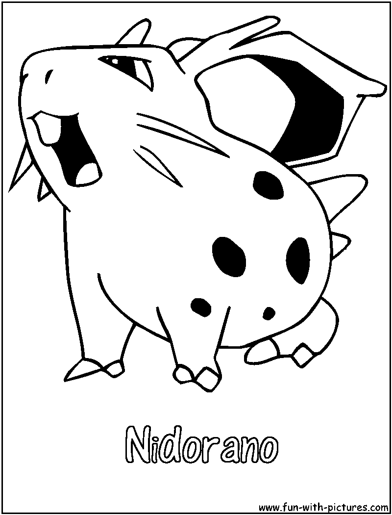 Nidorano Coloring Page 