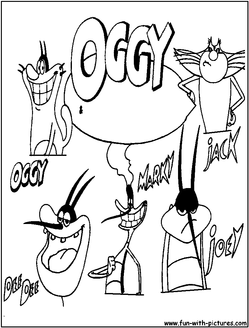 Oggy and the Cockroaches Coloring Pages - Get Coloring Pages-saigonsouth.com.vn