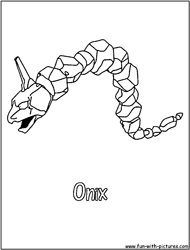 Pokemon Onix Colouring Pages - Free Colouring Pages