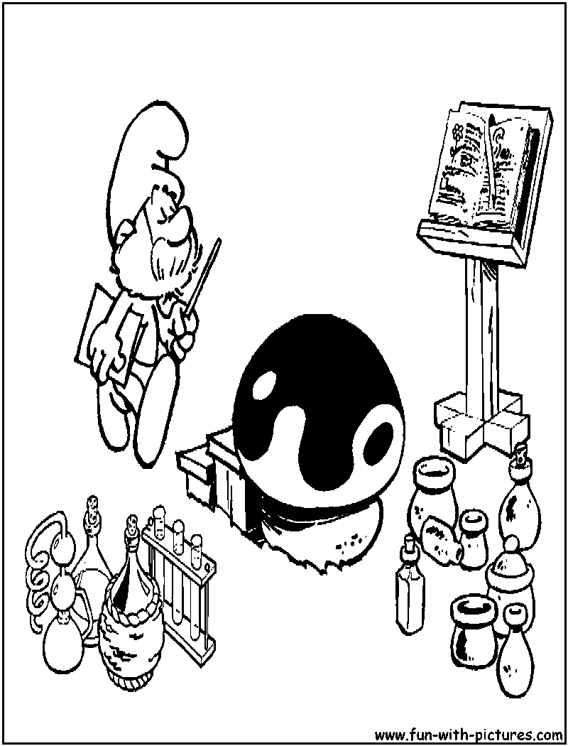 Papasmurf Coloring Page 