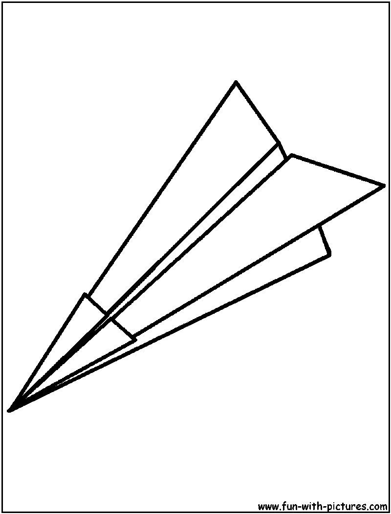 Paperplane Coloring Page 