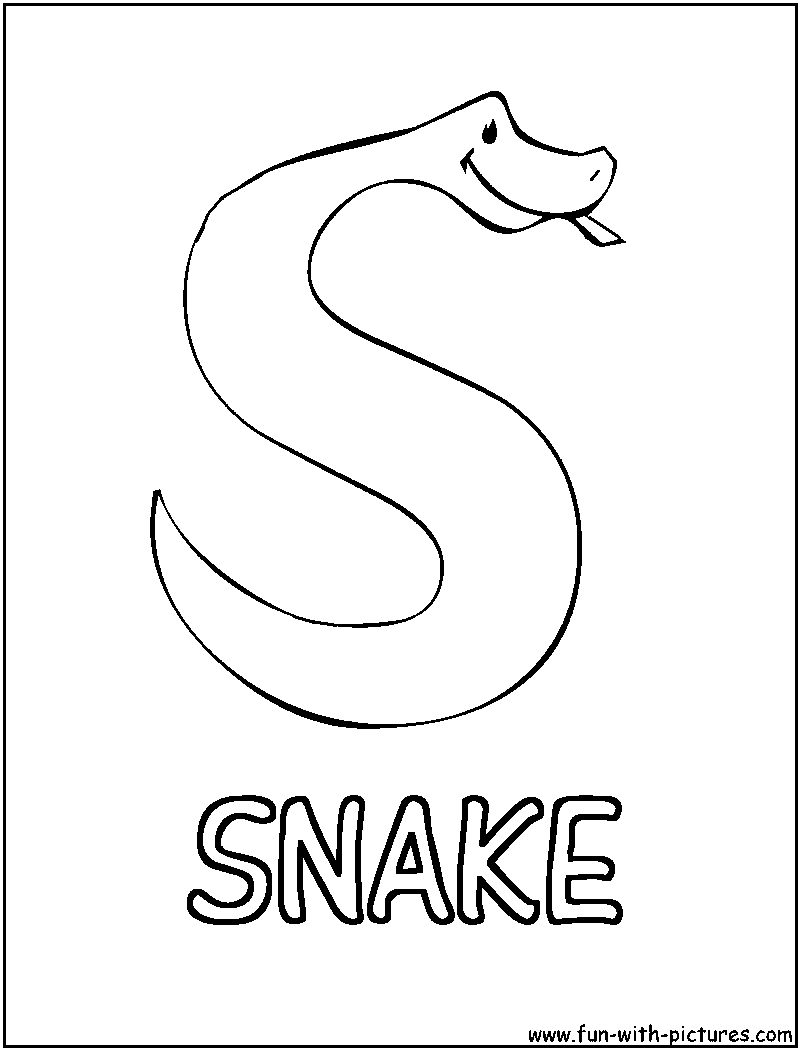 Picture Alphabets S Coloring Page
