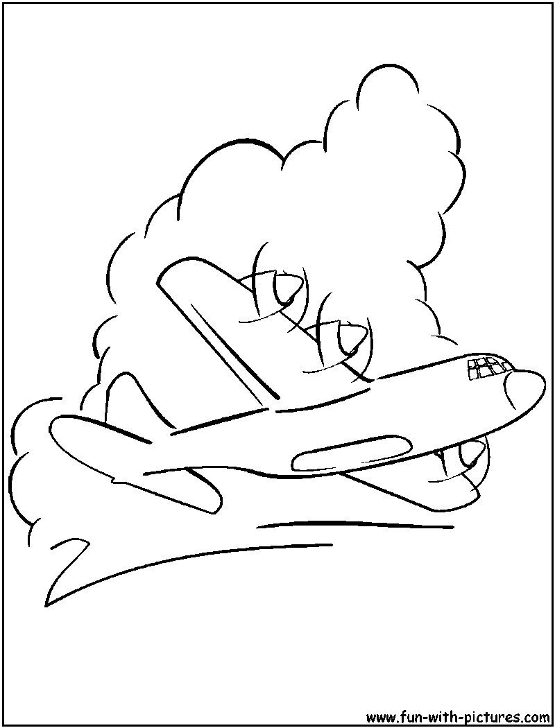 Plane Coloring Page 