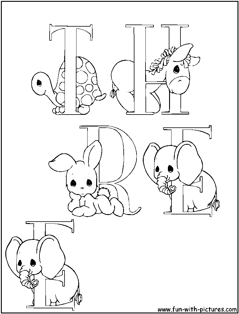 Precious Moments3 Coloring Page 