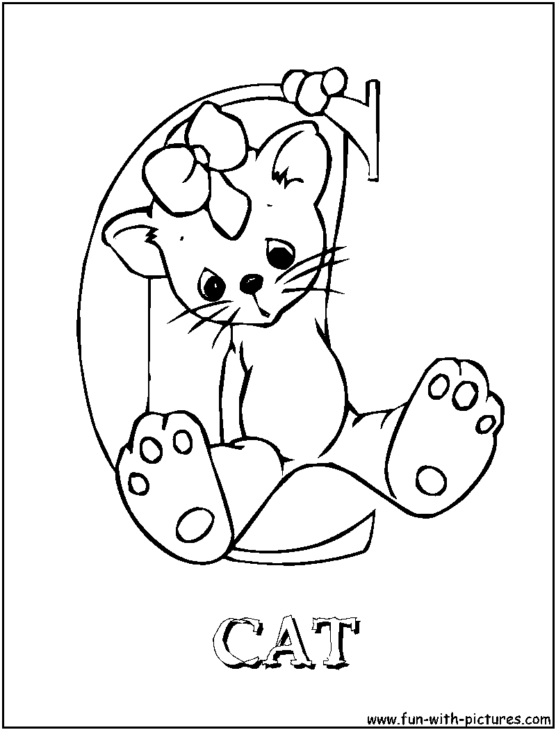 Preciousmoments C Coloring Page 