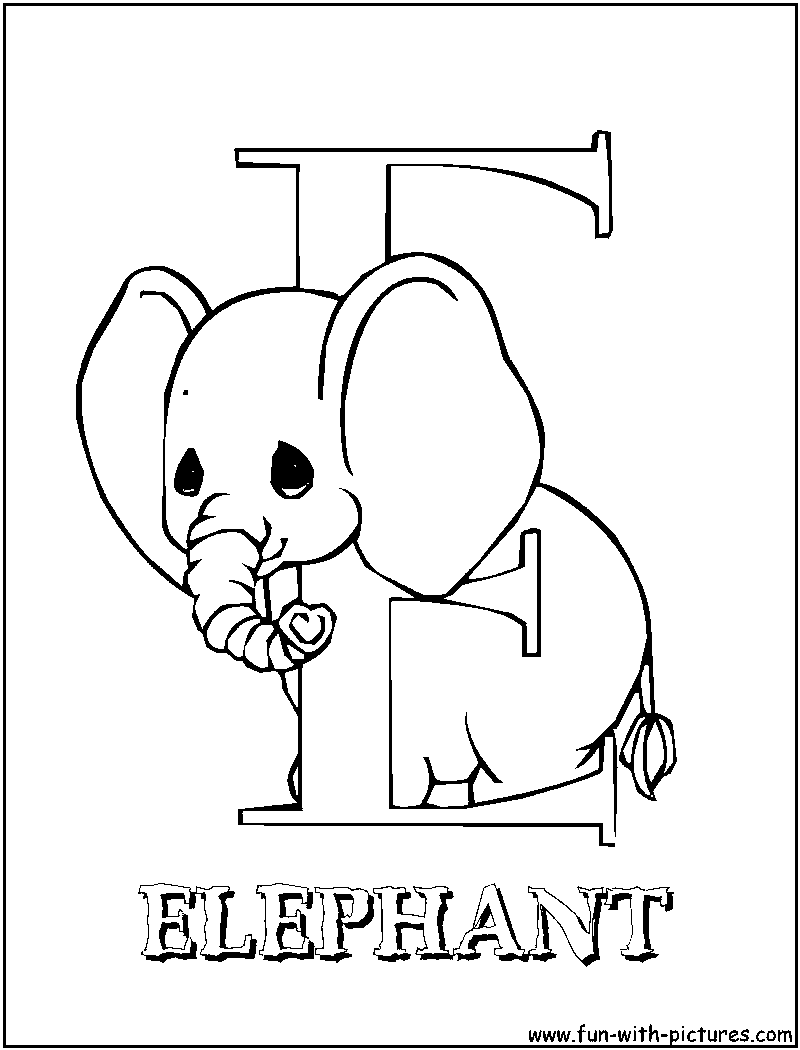 Preciousmoments E Coloring Page 