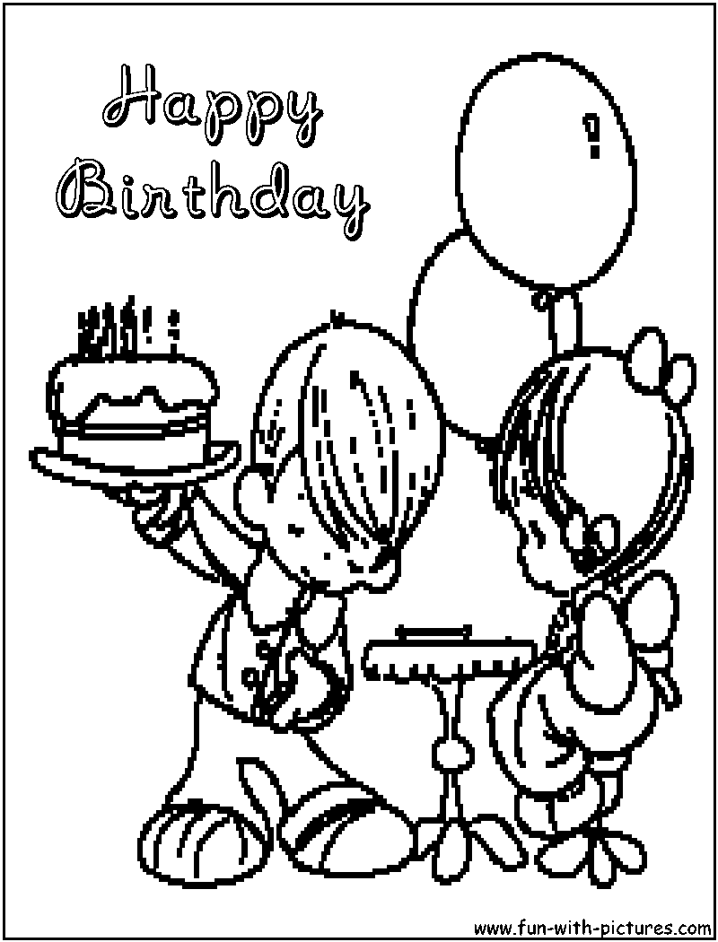 Preciousmoments Happybirthday Coloring Page 