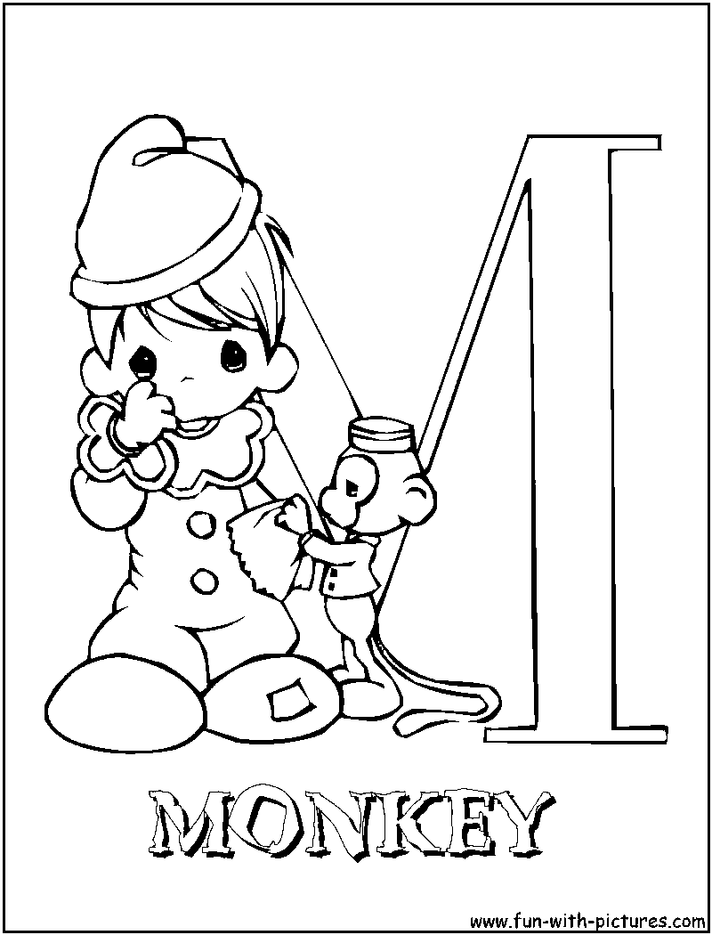 Preciousmoments M Coloring Page 