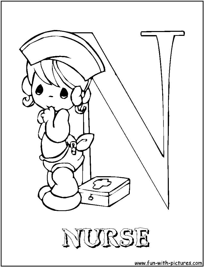 Preciousmoments N Coloring Page 