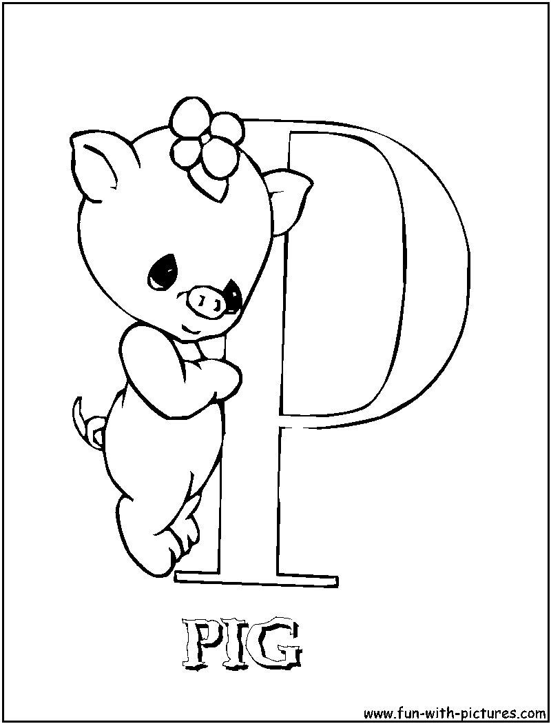 Preciousmoments P Coloring Page 