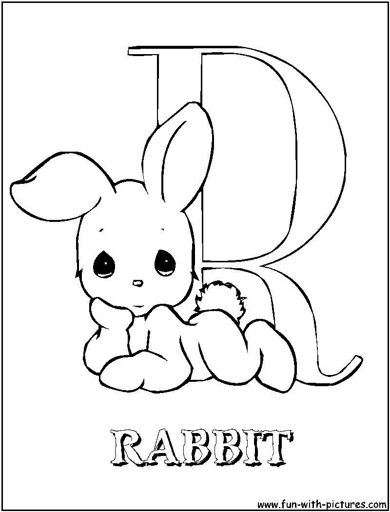 Preciousmoments R Coloring Page 