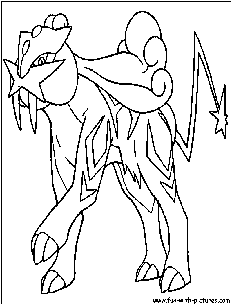 Raikou Coloring Page 